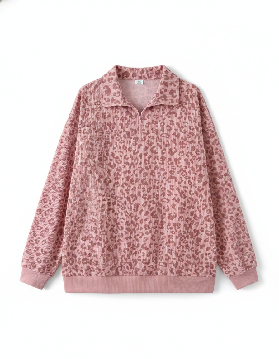 ヒョウ柄スウェットシャツ