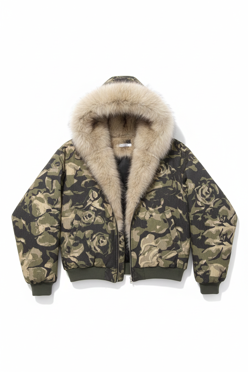 アメリカンレトロフードファー付きアウター