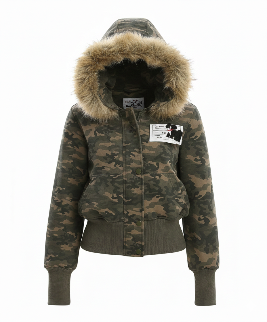 アメリカンファーフード付きアウター