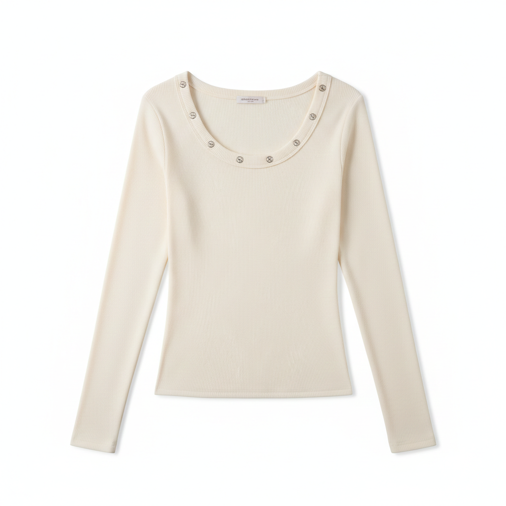 Uネックトップス