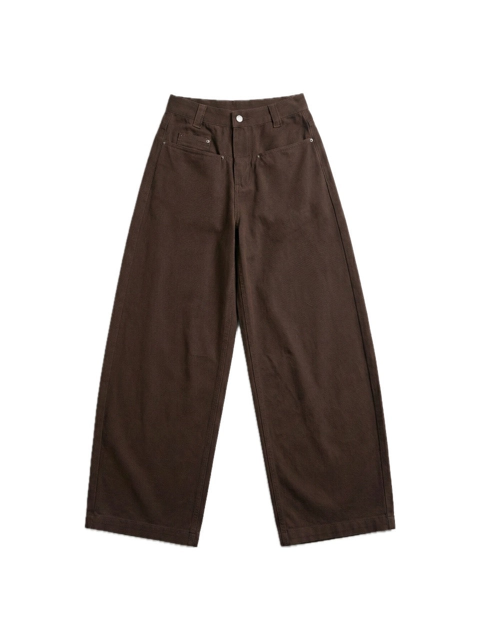 アメリカンレトロワイドレッグブラウンデニム