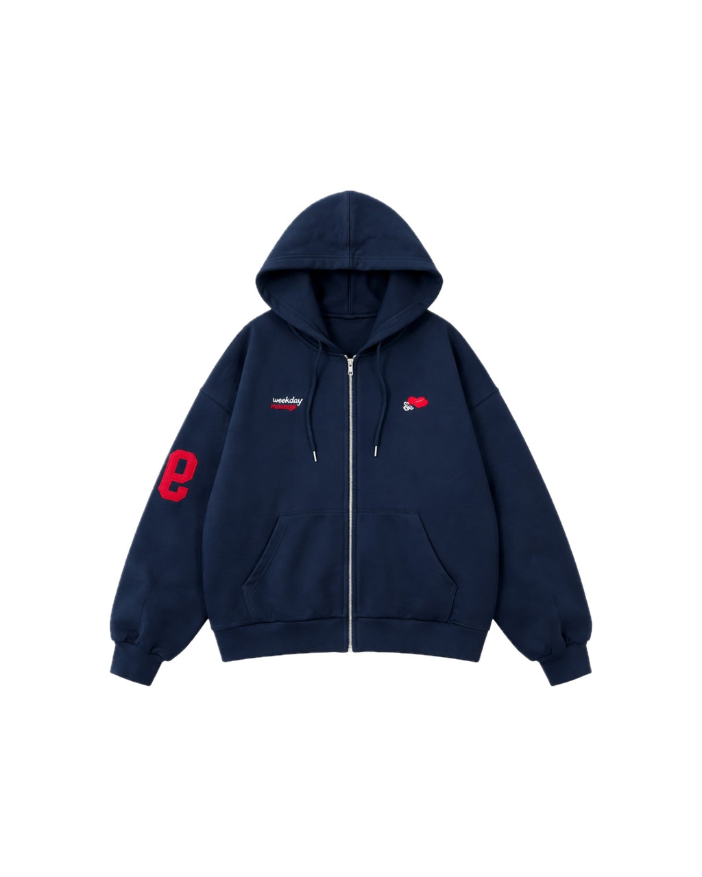 アメリカンレトロフード付きロゴパーカー