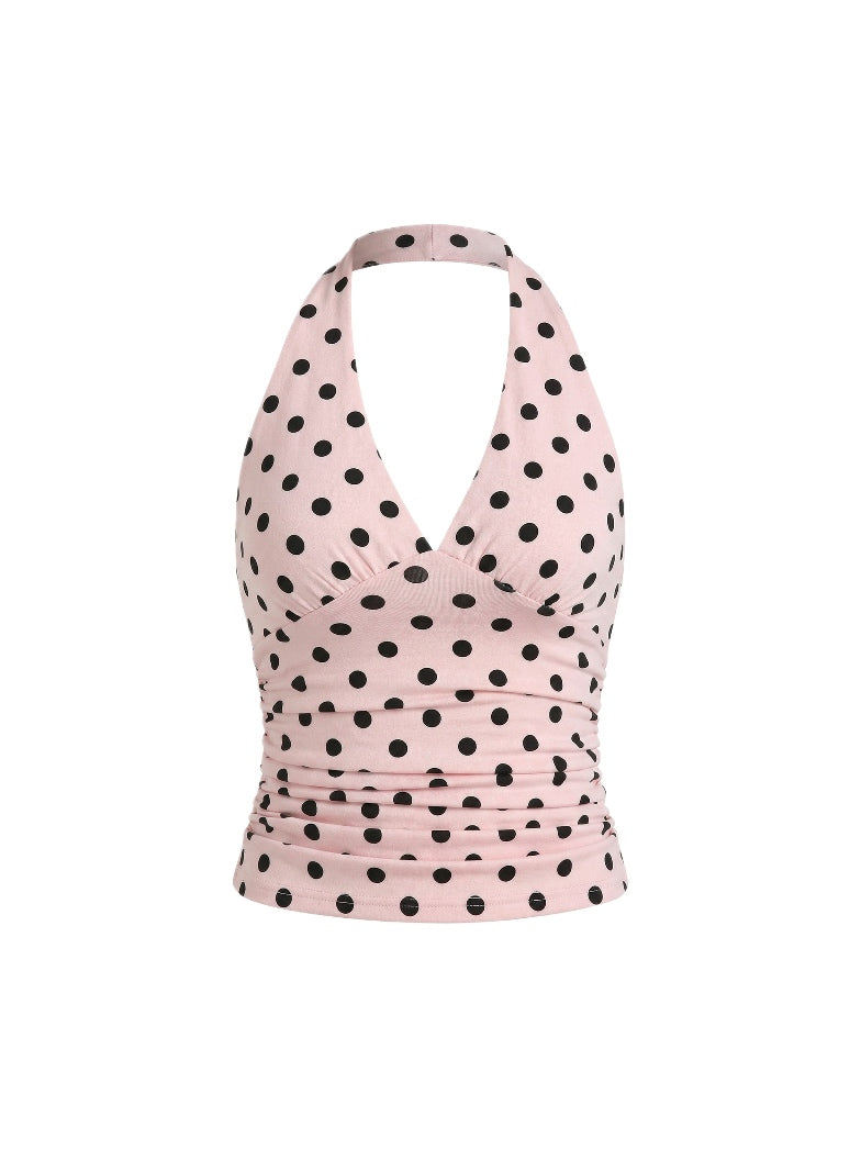 V ネックドットベスト