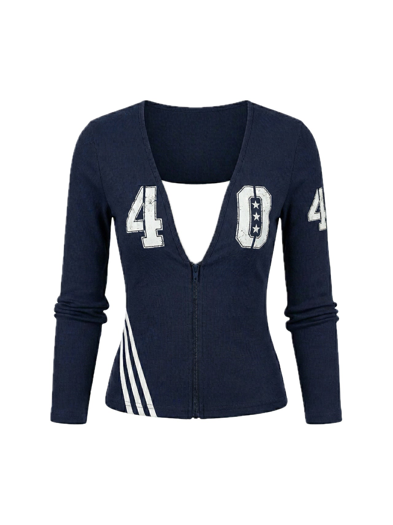 アメリカンネイビーVネックトップス