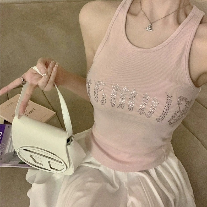 パット付きロゴタンクトップ