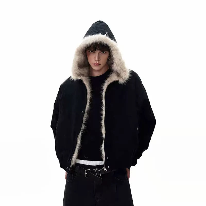 アメリカンレトロフード付きアウター