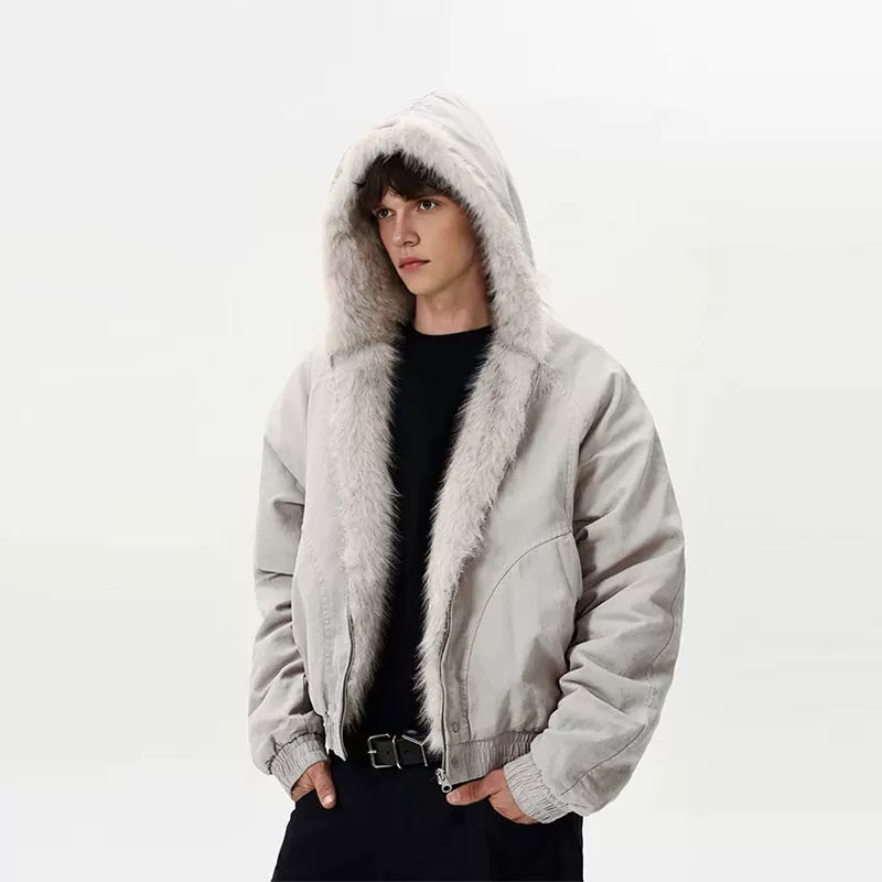 アメリカンレトロフード付きアウター