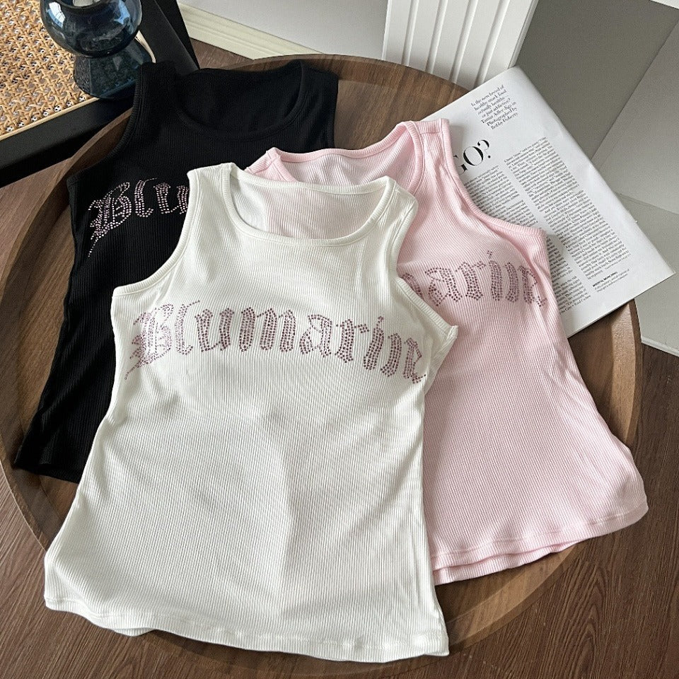 パット付きロゴタンクトップ