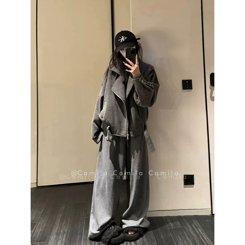 ショートウールグレーアウター　　写真