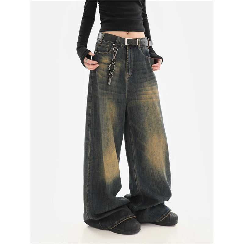 レトロダメージ風バギーデニム