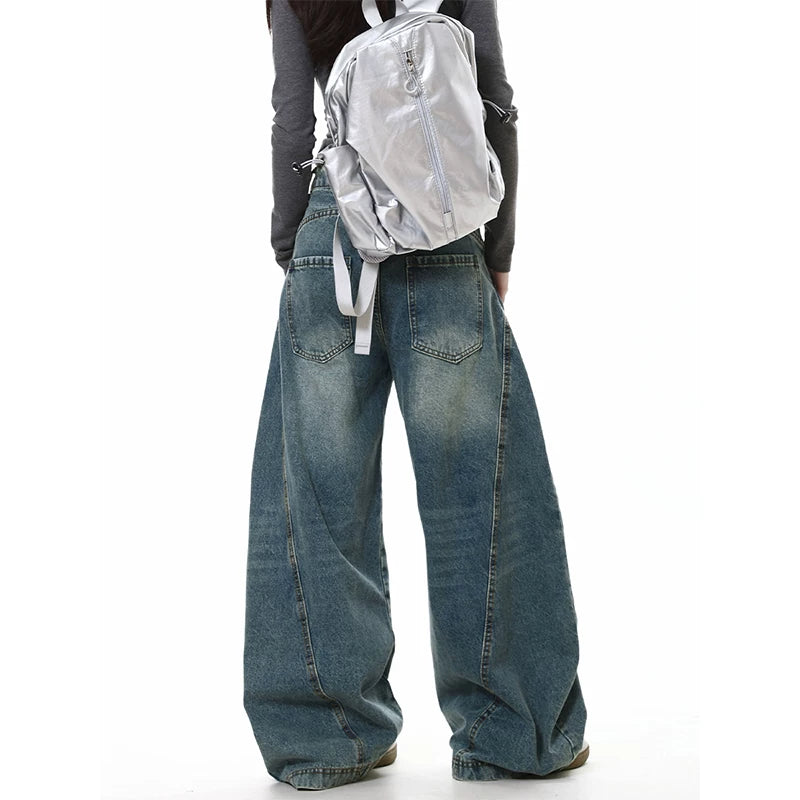 ハイウエストワイドレッグデニム